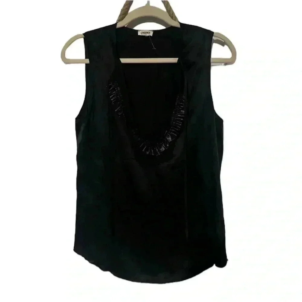 L’AGENCE SILK BLOUSE‎ XS NWOT